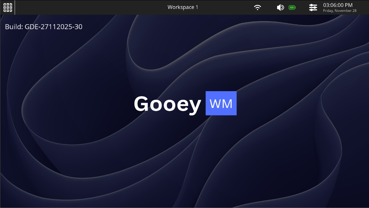 GooeyWM desktop environment showcase
